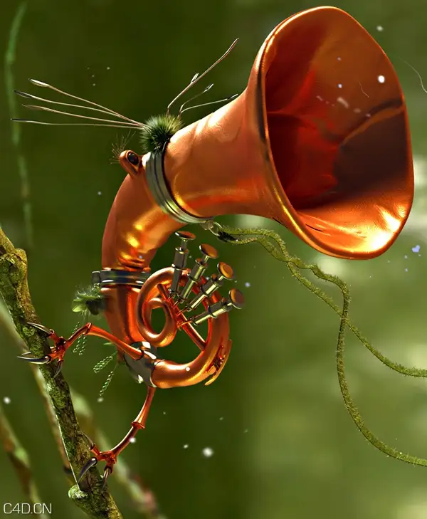 音乐森林插画作品欣赏：Sound of the forest - C4D之家 - 5374347feaaed62278e58b09d029344f.jpg