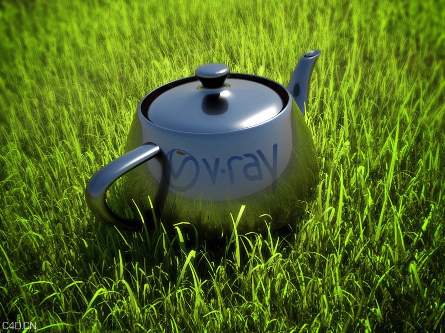C4D VRAY草地预设文件 VRay Fur Grass