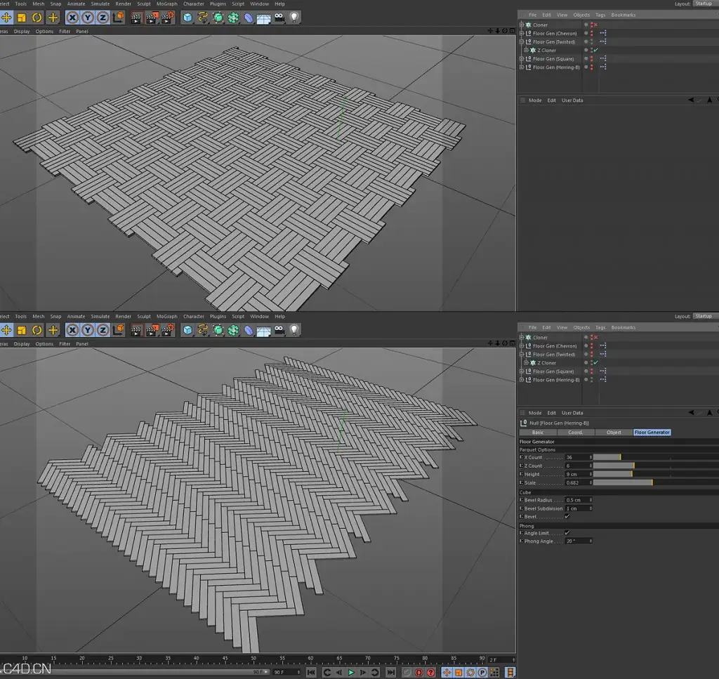 木地板C4D预设 Xpresso Floor Generator - C4D之家 - 1-1-1024x967.jpg