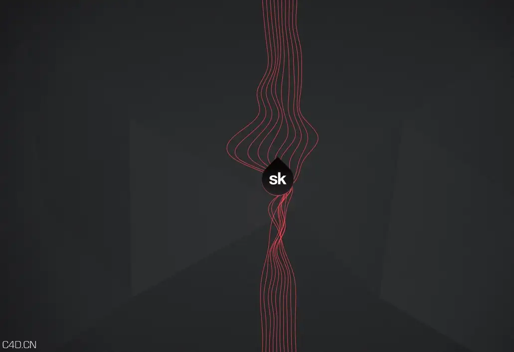 C4D扭动的曲线动画工程