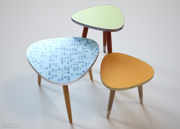 三角形卡通小凳子C4D模型 TABLESITAS, 3D MODEL - C4D之家 - tablesitas-3d-model_kl.jpg