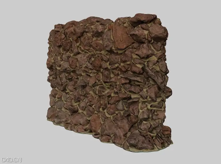 石墙C4D模型（C4D/OBJ/FBX）rock wall - C4D之家 - cinema4d_ 2015-07-31 01.29.13.jpg