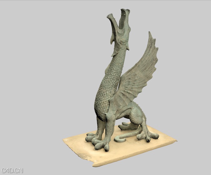 飞龙雕像C4D模型 Dragon Statue - C4D之家 - cinema4d_ 2015-08-01 20.12.20.jpg