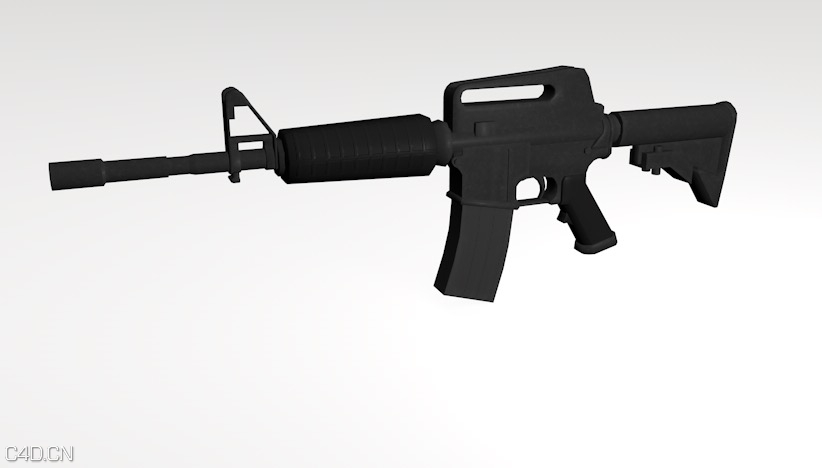 M4卡宾枪C4D模型 - C4D之家 - cinema4d_ 2015-08-02 13.01.48.jpg