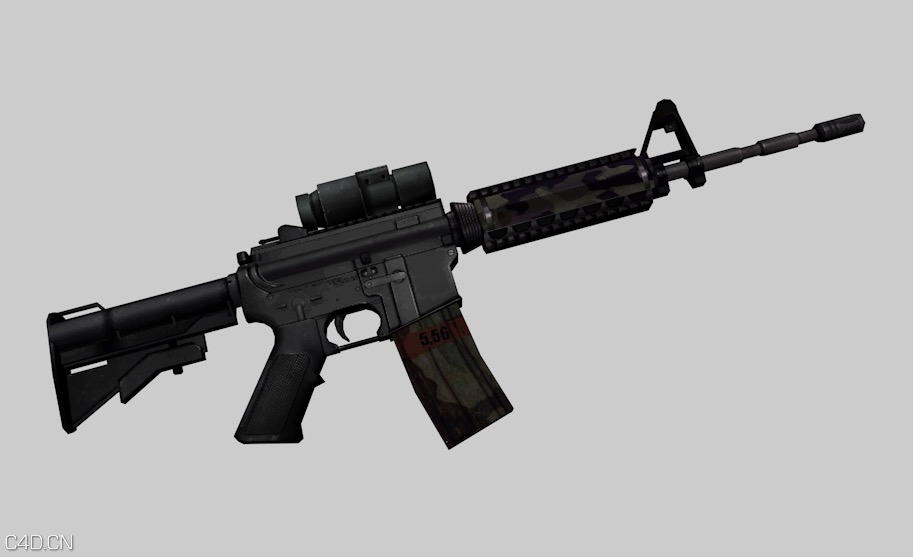 M4A102卡宾枪C4D模型