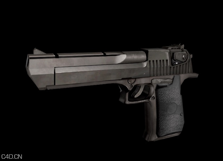 以色列手枪C4D模型 Desert-Eagle