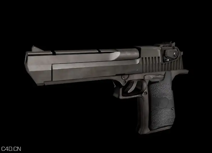 以色列手枪C4D模型 Desert-Eagle
