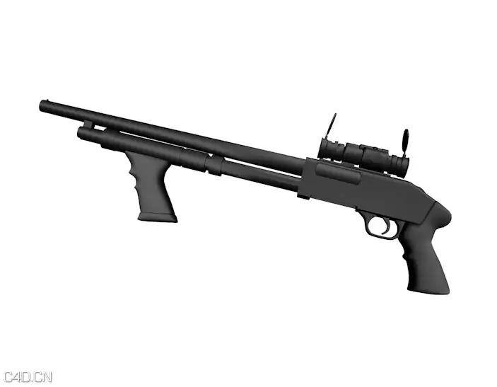 霰弹枪C4D模型 Shotgun-01