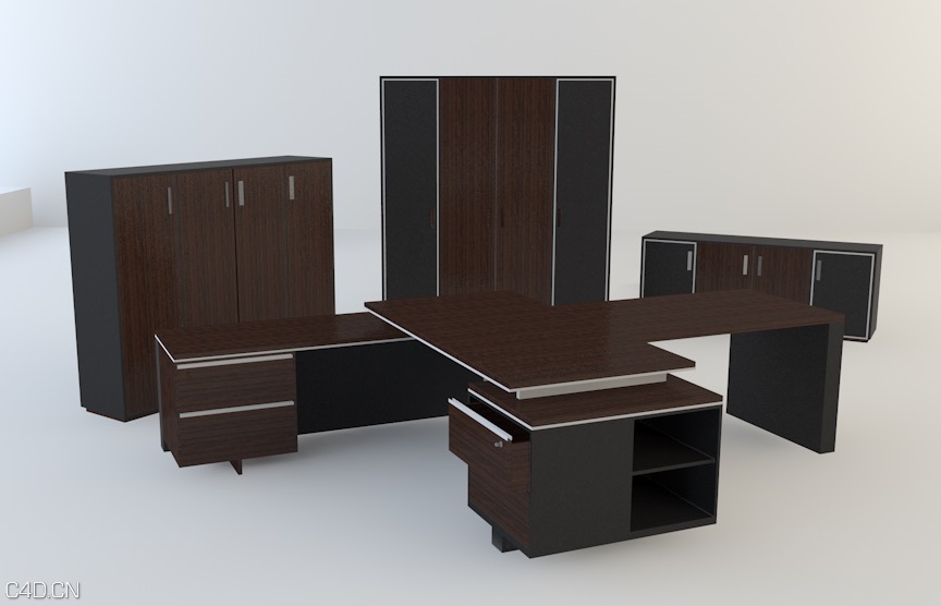 桃木办公组合家具C4D模型 Office Furniture - C4D之家 - cinema4d_ 2015-08-02 18.11.04.jpg
