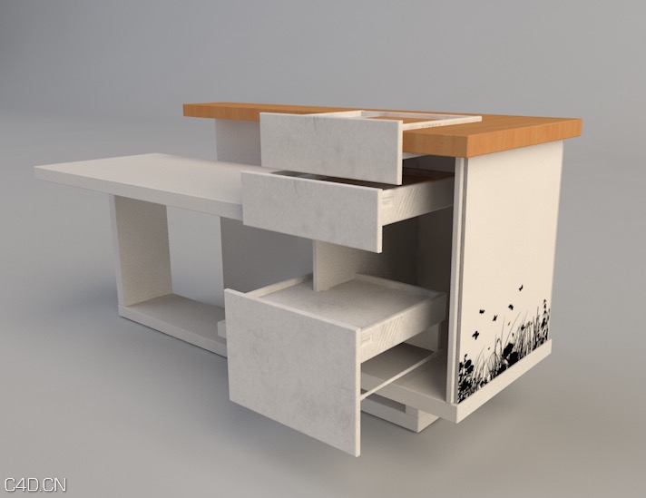 前台办公桌、电脑桌、接待桌C4D模型 Desk 3D Model - C4D之家 - cinema4d_ 2015-08-03 12.35.16.jpg