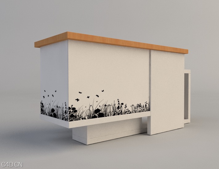 前台办公桌、电脑桌、接待桌C4D模型 Desk 3D Model - C4D之家 - cinema4d_ 2015-08-03 12.37.05.jpg