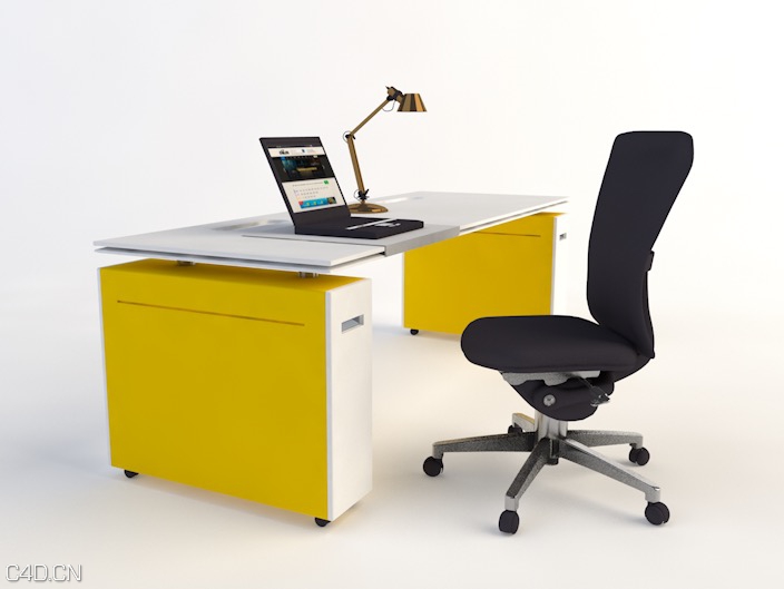时尚办公桌、老板椅C4D模型 Desk 3D Model - C4D之家 - cinema4d_ 2015-08-03 13.03.53.jpg
