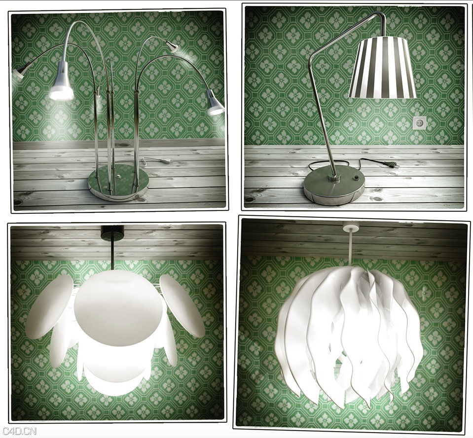 8款装饰灯C4D模型（吊灯、台灯）Decorative lamp 3D model - C4D之家 - cinema4d_ 2015-08-05 15.12.32.jpg