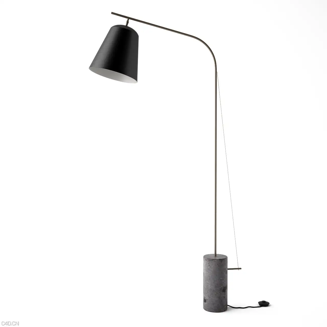 简约时尚落地灯C4D模型 Line One Lamp by Norr 11