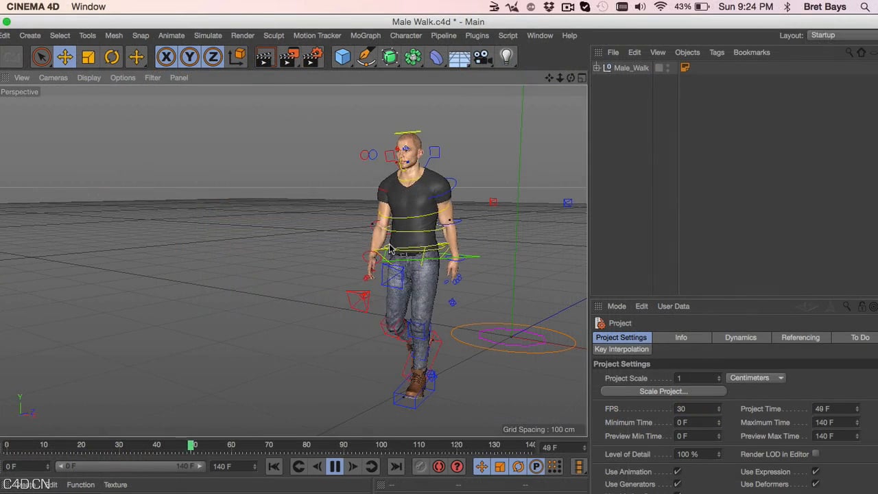 十一集C4D R17功能演示教程：动画工作流程和关键帧插值增强