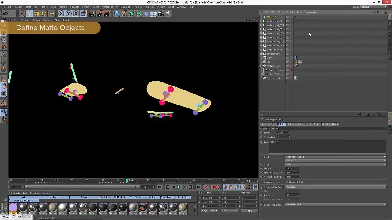 十一集C4D R17功能演示教程：全局材质覆盖 Global Material Override