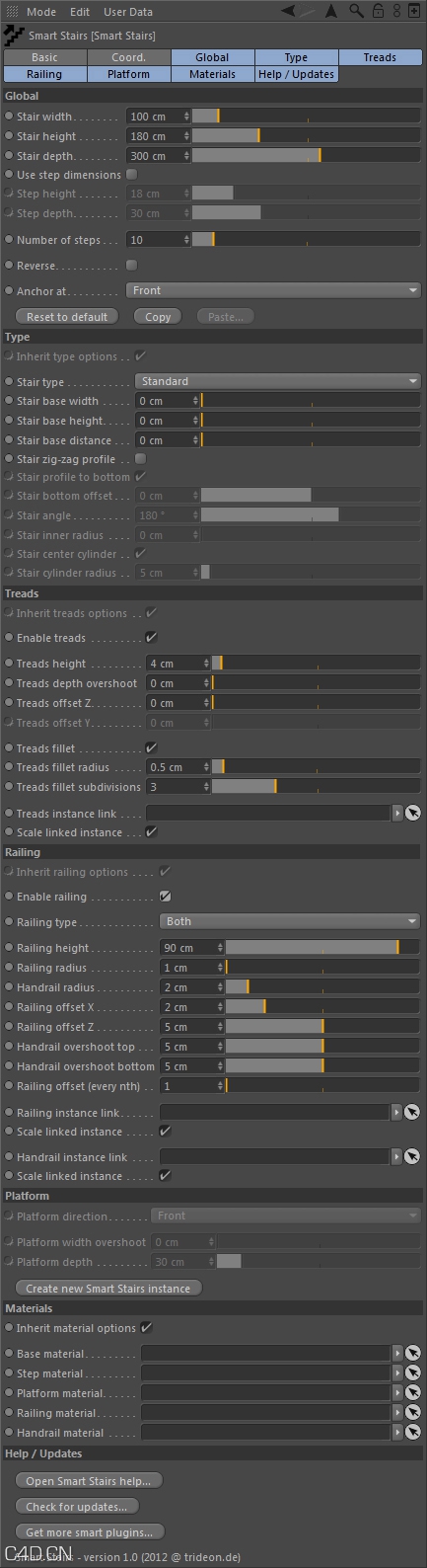 C4D智能楼梯生成插件 Smart Stairs 1.04 - C4D之家 - parametric_large.jpg
