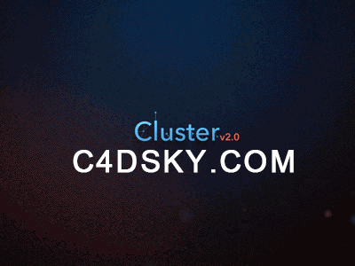 AE脚本：运动图形MG动画设计点线连接延迟拖尾脚本+使用教程Aescripts Cluster v2.0 - C4D之家 - AEScripts Cluster v2.0 c4dsky.gif