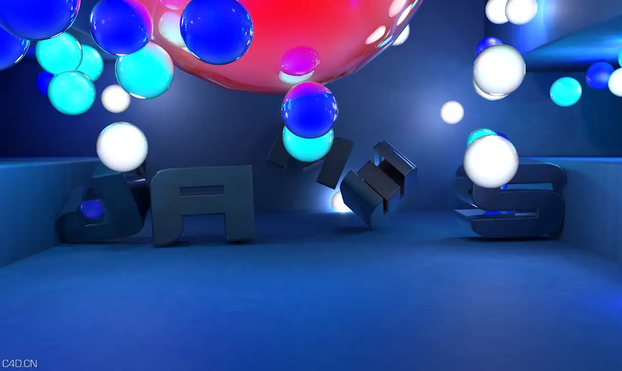 C4D工程-漂亮发光材质的小球文本包装 - C4D之家 - QQ截图20150804112736.png