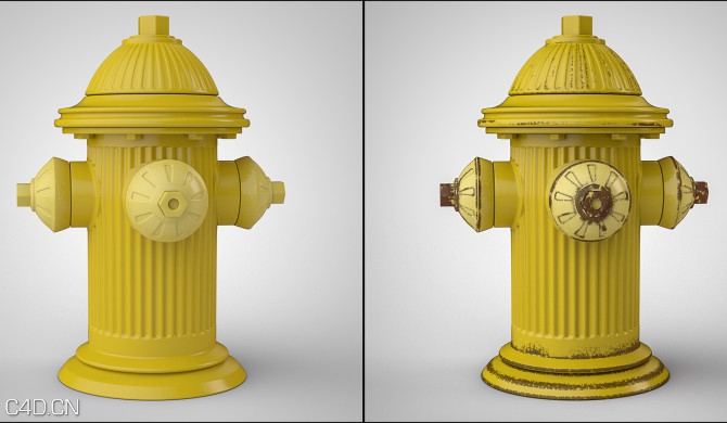 消防栓C4D模型 Fire hydrant
