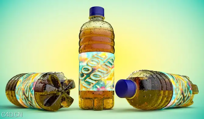 带水珠的冰镇饮料C4D模型 Produkt Render Eistee - C4D之家 - energydrink_00011-670x390.jpg