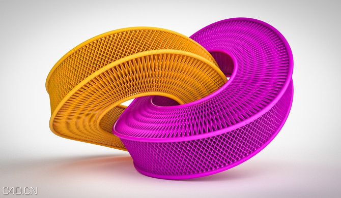 交叉的圆圈创意作品C4D工程文件 Karogebilde