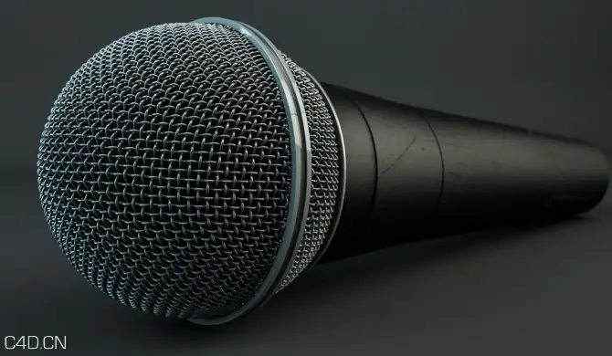 麦克风/话筒C4D模型 Microphone 3D model