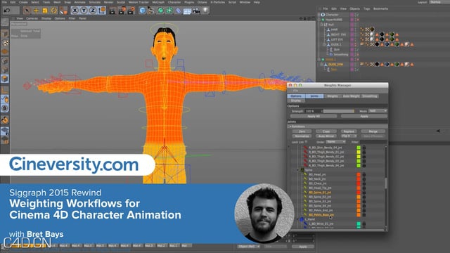 Siggraph 2015 Rewind：C4D人物动画工作流程 Cinema 4D Character Animation