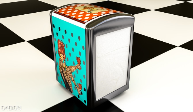 餐巾纸分配器C4D模型 Napkin Dispenser - C4D之家 - Spender-670x390.jpg