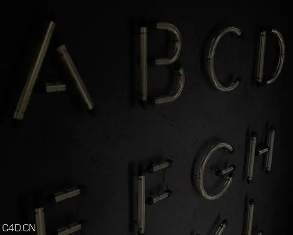 漂亮的荧光灯字母模型工程文件free下载 - C4D之家 - 502b24d98776ac0a021023121ff86683.jpg