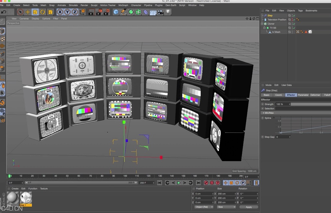 c4d材质球多重着色器教程 Creating a videowall with the MoGraph Multishader - C4D之家 - cinema4d_ 2015-09-10 21.37.02.jpg