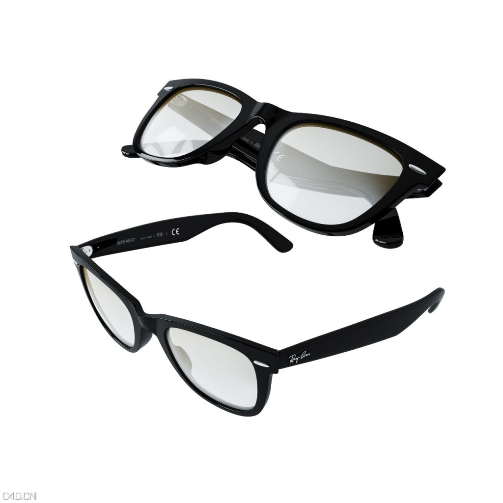 眼镜/太阳镜C4D模型 Wayfarer Sunglasses - C4D之家 - wayfarer-sunglasses-by-rayban-1024x1024.jpg