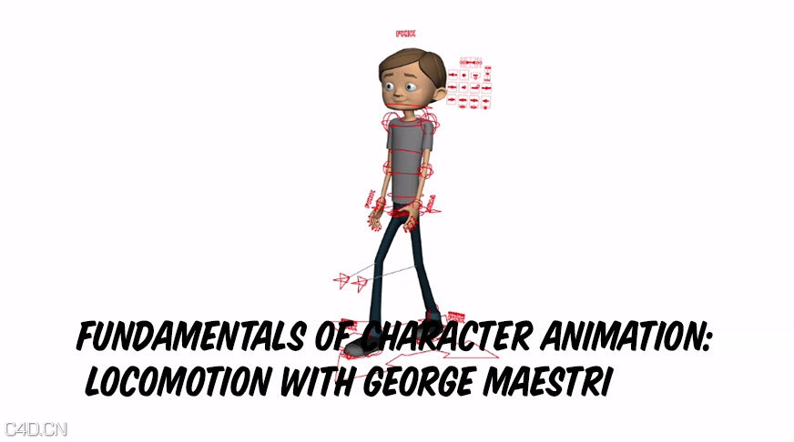 C4D角色行走动画基础教程Lynda - Fundamentals of Character Animation Locomotion