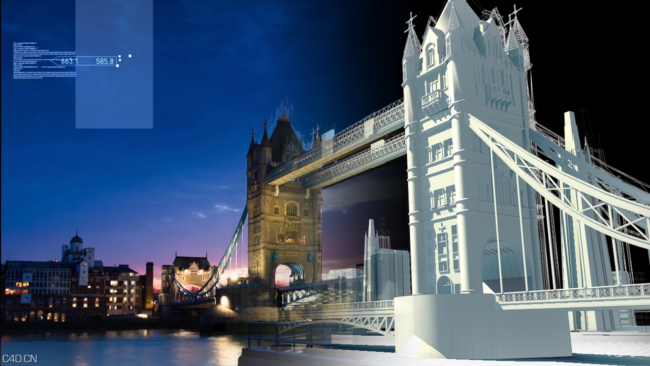 伦敦塔桥-城市漫游 - C4D之家 - 效果图-3.jpg