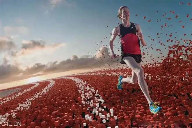 C4D奔跑者运动产品广告制作教程 Video2Brain - Uli Staiger the Runner GERMAN-EMERGE