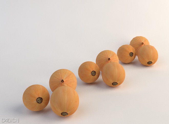 C4D蔬菜模型-洋葱头3D模型 Onion