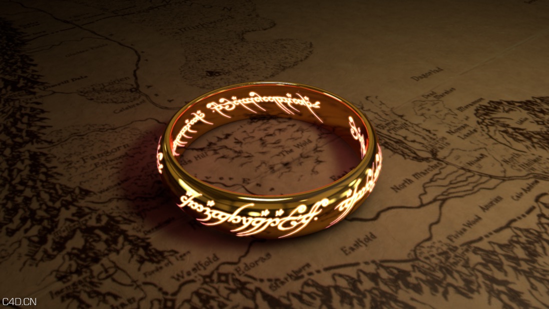 《魔戒》戒指C4D模型 Lord of the Rings
