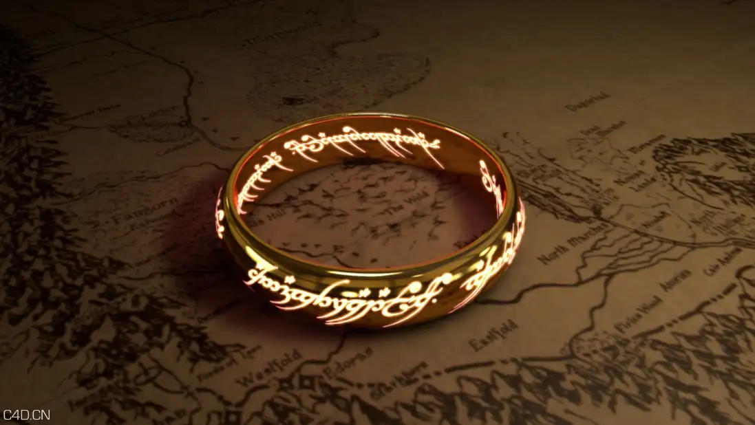 《魔戒》戒指C4D模型 Lord of the Rings