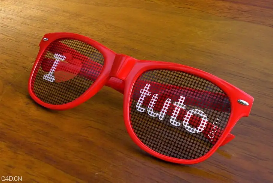 红框眼镜C4D模型 Red frame glasses - C4D之家 - cinema4d_ 2015-09-21 21.36.20.jpg
