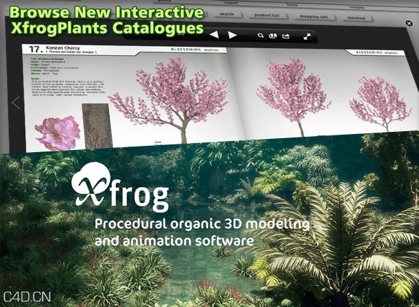 C4D植物生长制作插件 Greenworks XFrog v5.3 For Cinema 4D R16-R17