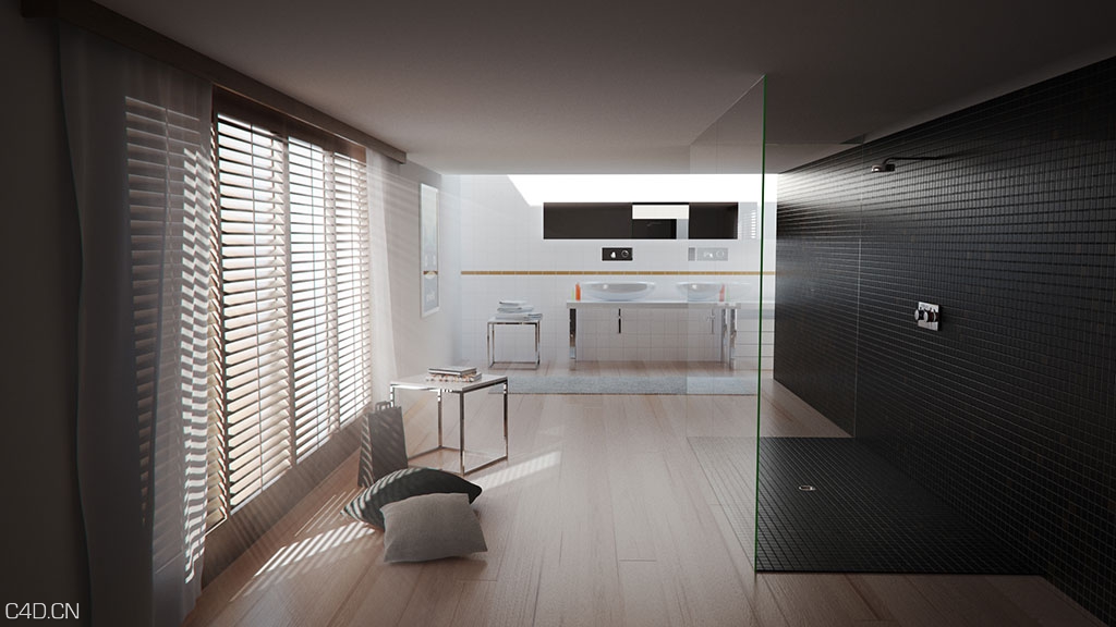 C4D浴室渲染模型（vray渲染）cinema 4d bathroom - C4D之家 - Bath.jpg