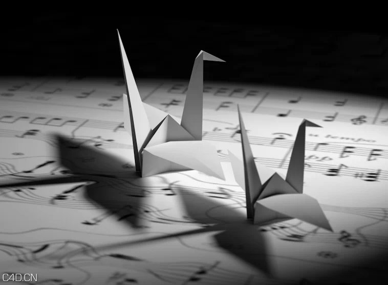 千纸鹤 折纸 模型 - C4D之家 - psbD9HFUFEZ.jpg