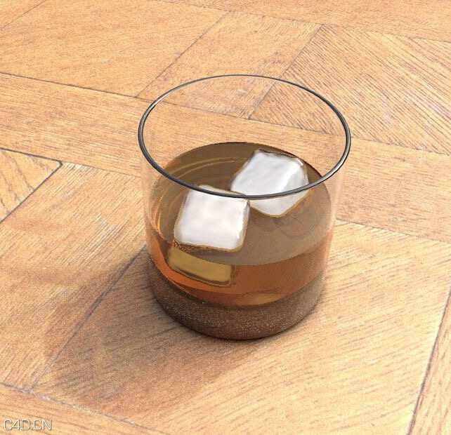 冰镇饮料C4D模型（泡着冰块的一杯饮料）Iced drinks - C4D之家 - cinema4d_ 2015-09-23 23.18.20.jpg