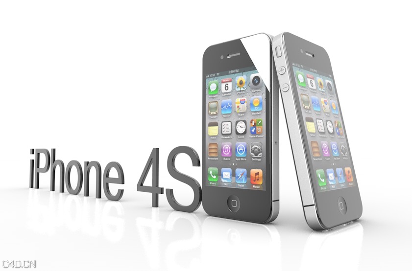 黑色和白色苹果4S手机C4D模型 iphone 4s model - C4D之家 - cinema4d_ 2015-09-25 17.48.55.jpg