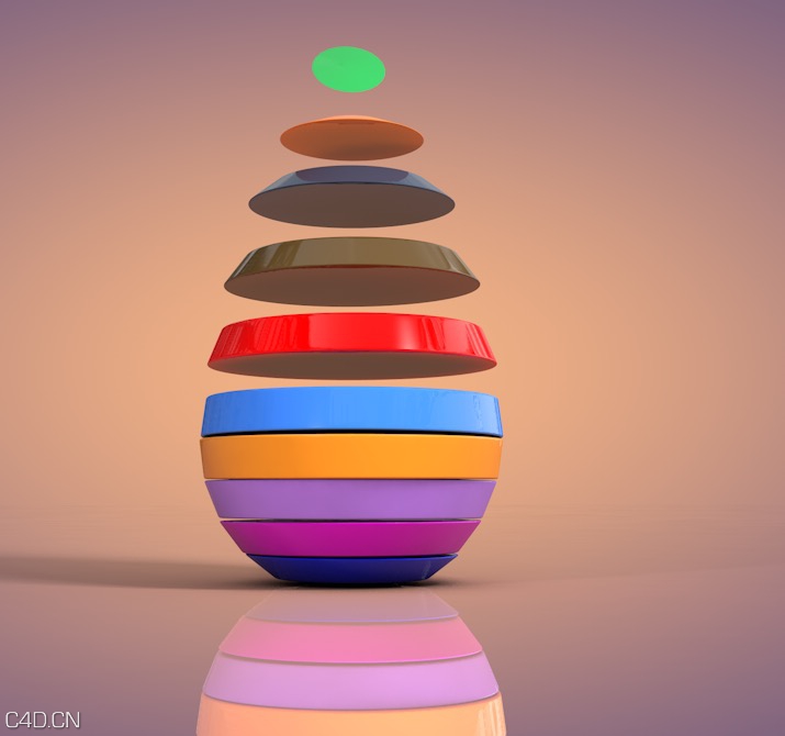 C4D动力学彩球切片动画教程 C4D kinetic slice balls animated tutorials
