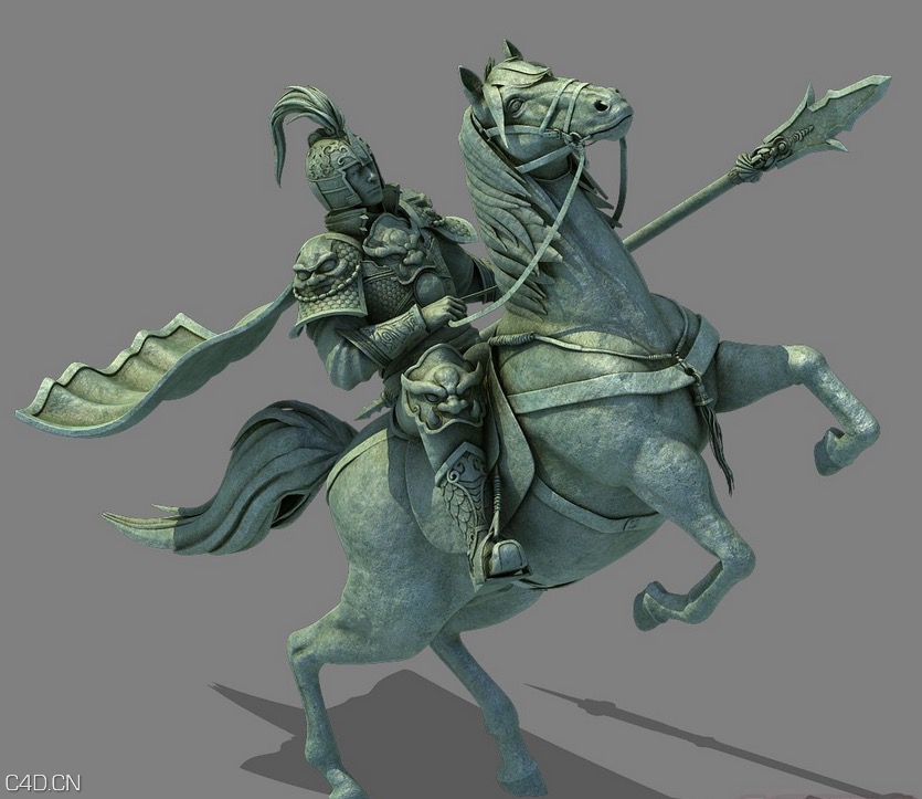 身穿铠甲的将军骑马雕塑C4D模型 General Riding 3D model - C4D之家 - cinema4d_ 2015-09-29 01.20.55.jpg