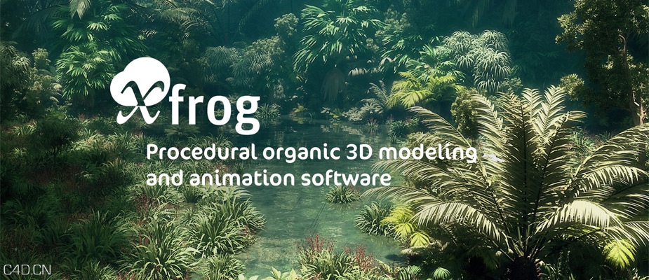 C4D XFrog v5.3植物插件汉化版Greenworks XFrog v5.3 DC10092015 For Cinema 4D