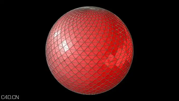 C4D创建三角面的圆球教程 CINEMA 4D – CREATING A TRIODETIC DOME TUTORIAL