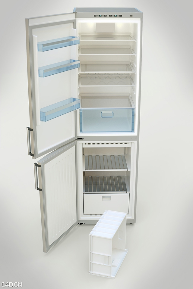 C4D R17渲染作品 CINEMA 4D R17 Content browser - C4D之家 - fridge_final.jpg