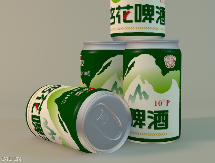 杏花易拉罐啤酒C4D模型 Cans of beer - C4D之家 - cinema4d_ 2015-10-02 11.11.42.jpg